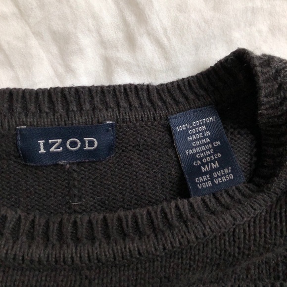 Black Izod knit sweater - Picture 3 of 5